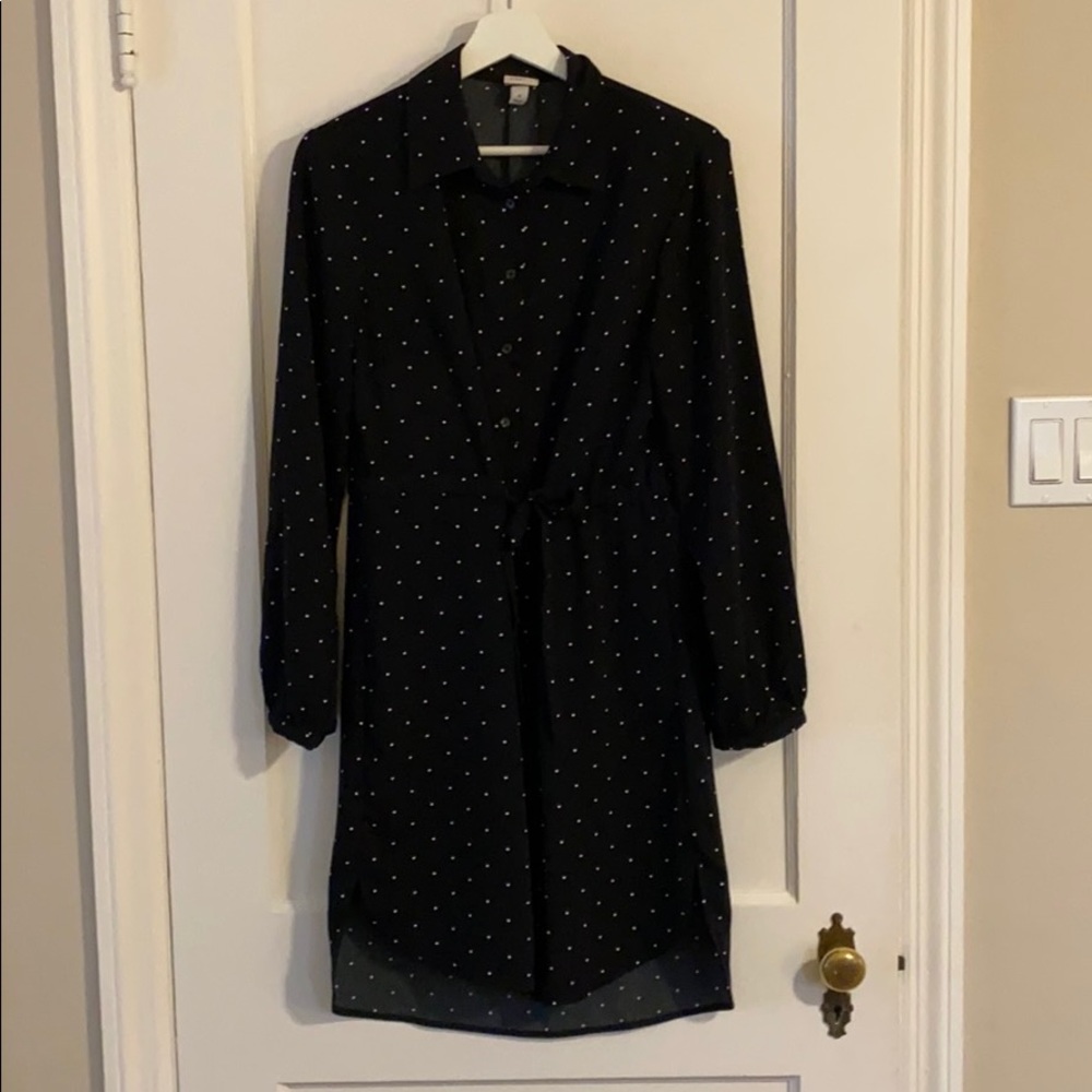 A New Day Polkadot Shirt Dress